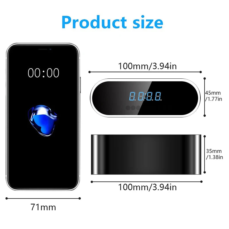 WiFi Mini Camera Clock – HD 1080P Wireless Surveillance with Night Vision & Motion Detection