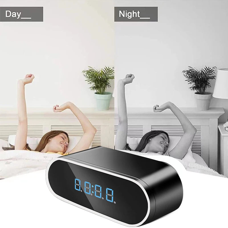 WiFi Mini Camera Clock – HD 1080P Wireless Surveillance with Night Vision & Motion Detection