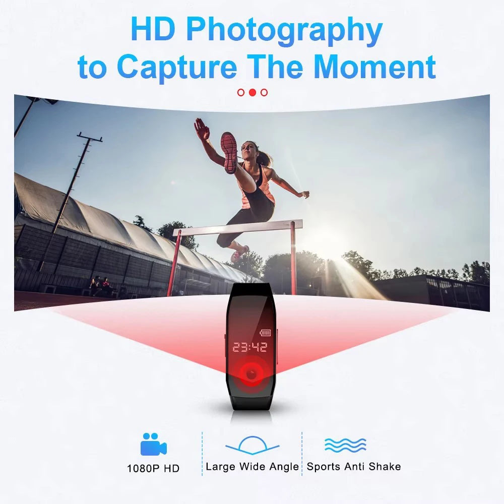HD Mini Camera Watch with Voice Recorder & USB Flash Drive
