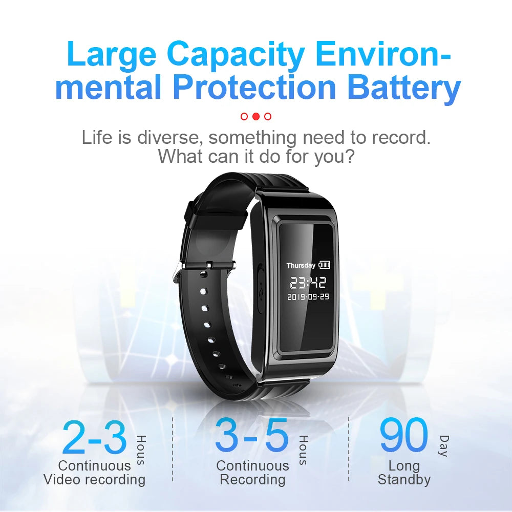 HD Mini Camera Watch with Voice Recorder & USB Flash Drive