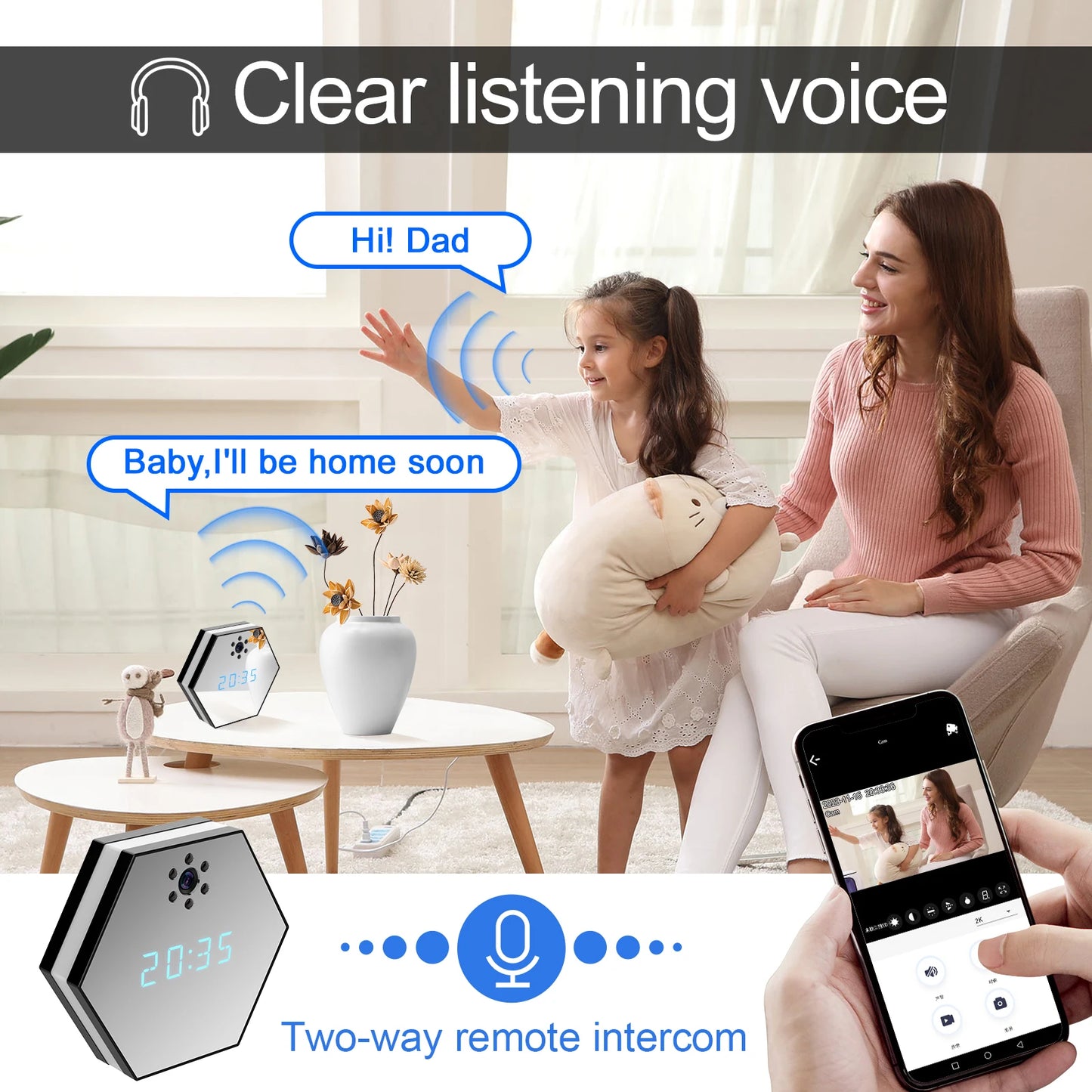 Indoor home surveillance camera
