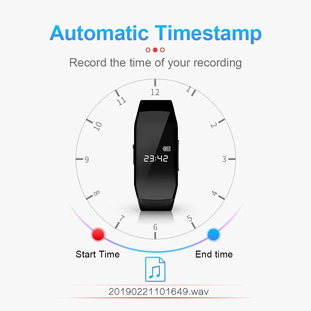 HD Mini Camera Watch with Voice Recorder & USB Flash Drive