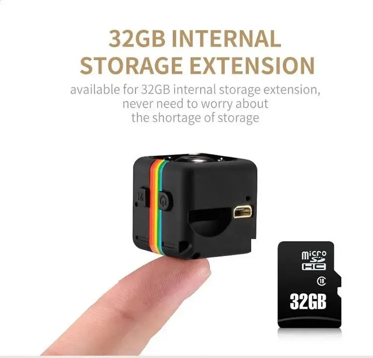 Mini HD Security Camera – Portable Nanny Cam with Audio & Video Recording