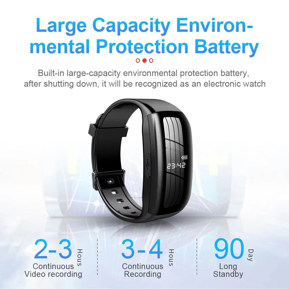 HD Mini Camera Watch with Voice Recorder & USB Flash Drive