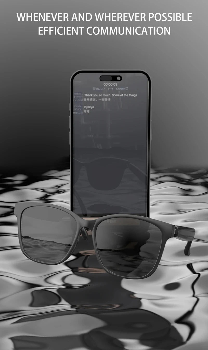 Xiaomi HY-C8 Smart Glasses – Real-Time AI Translation & Wireless Bluetooth Headset for Effortless Communication