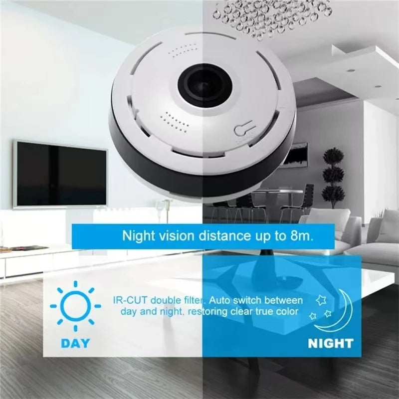 Wifi Security Camera 360 Degree Panoramic View