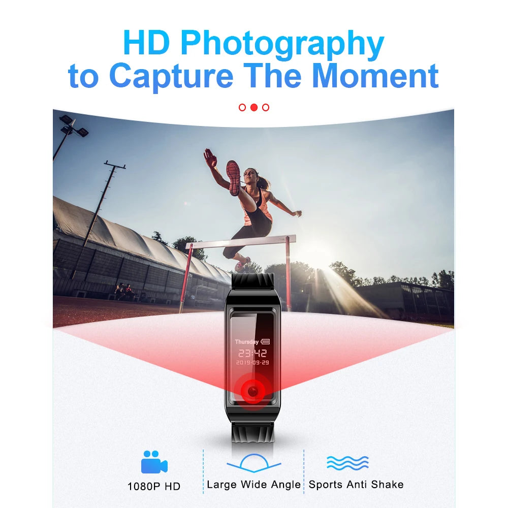HD Mini Camera Watch with Voice Recorder & USB Flash Drive