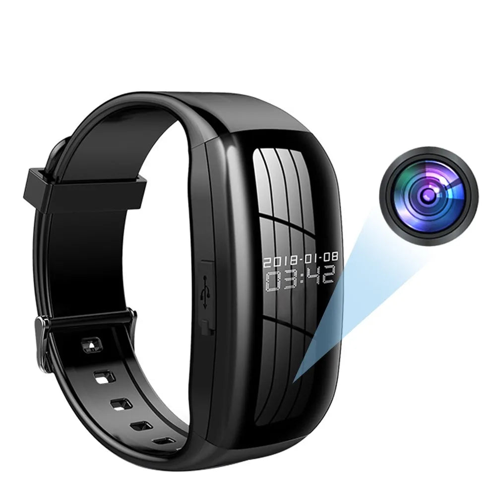 HD Mini Camera Watch with Voice Recorder & USB Flash Drive