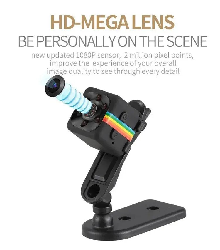 Mini HD Security Camera – Portable Nanny Cam with Audio & Video Recording