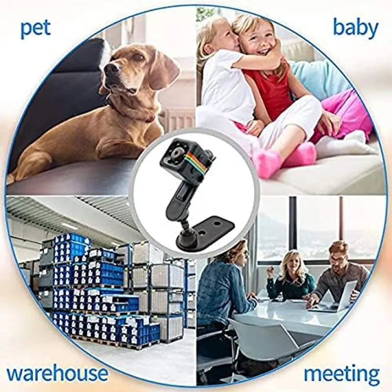 Mini HD Security Camera – Portable Nanny Cam with Audio & Video Recording
