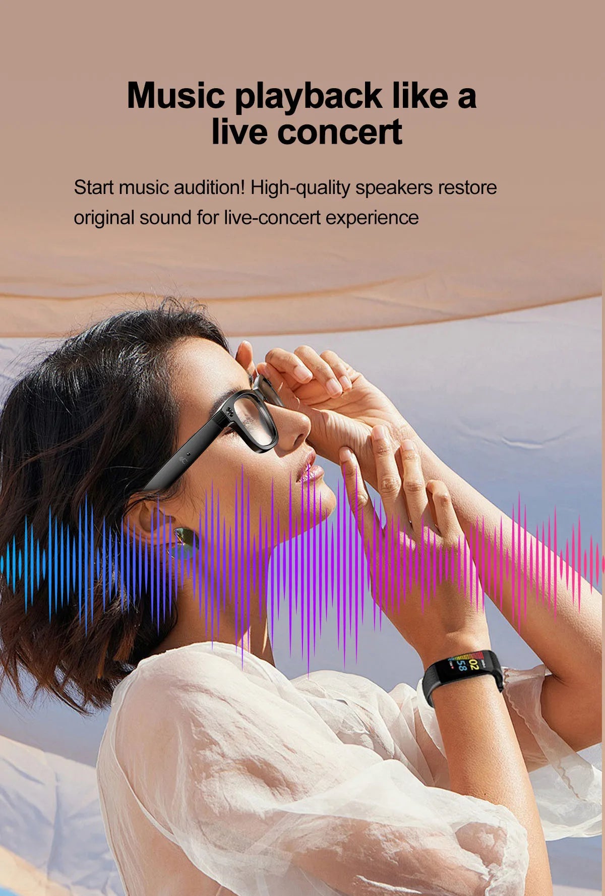 Smart Bluetooth Glasses with Camera – Video Recording, AI Translation & Photo Recognition
