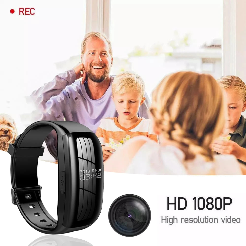 HD Mini Camera Watch with Voice Recorder & USB Flash Drive
