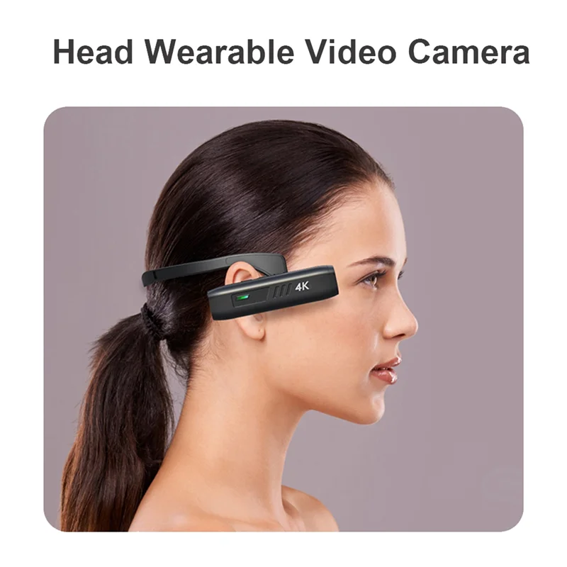 New 4K 30FPS Head Mounted Camera Wearable WiFi Video