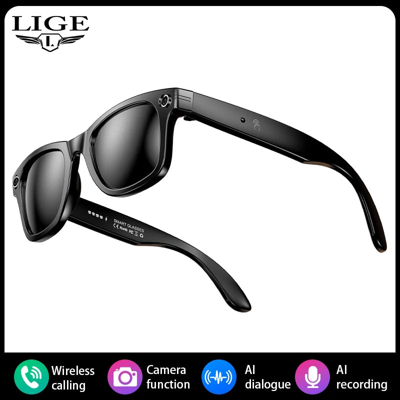 Smart Bluetooth Glasses with Camera – Video Recording, AI Translation & Photo Recognition