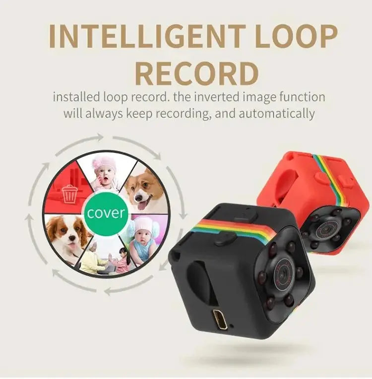 Mini HD Security Camera – Portable Nanny Cam with Audio & Video Recording