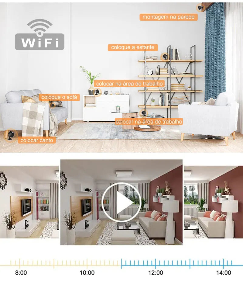 Mini WiFi Wireless Security Camera – Remote Monitoring Video Surveillance for Smart Home Protection