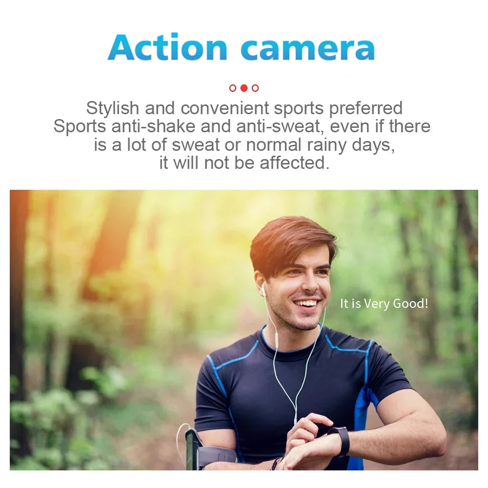 HD Mini Camera Watch with Voice Recorder & USB Flash Drive