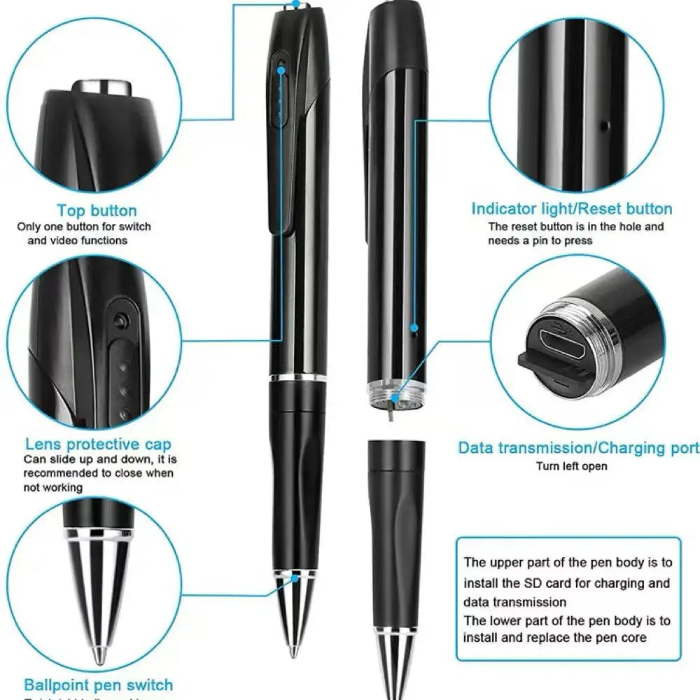 Mini Video Camera PEN with Motion Detection & Digital Voice Recorder