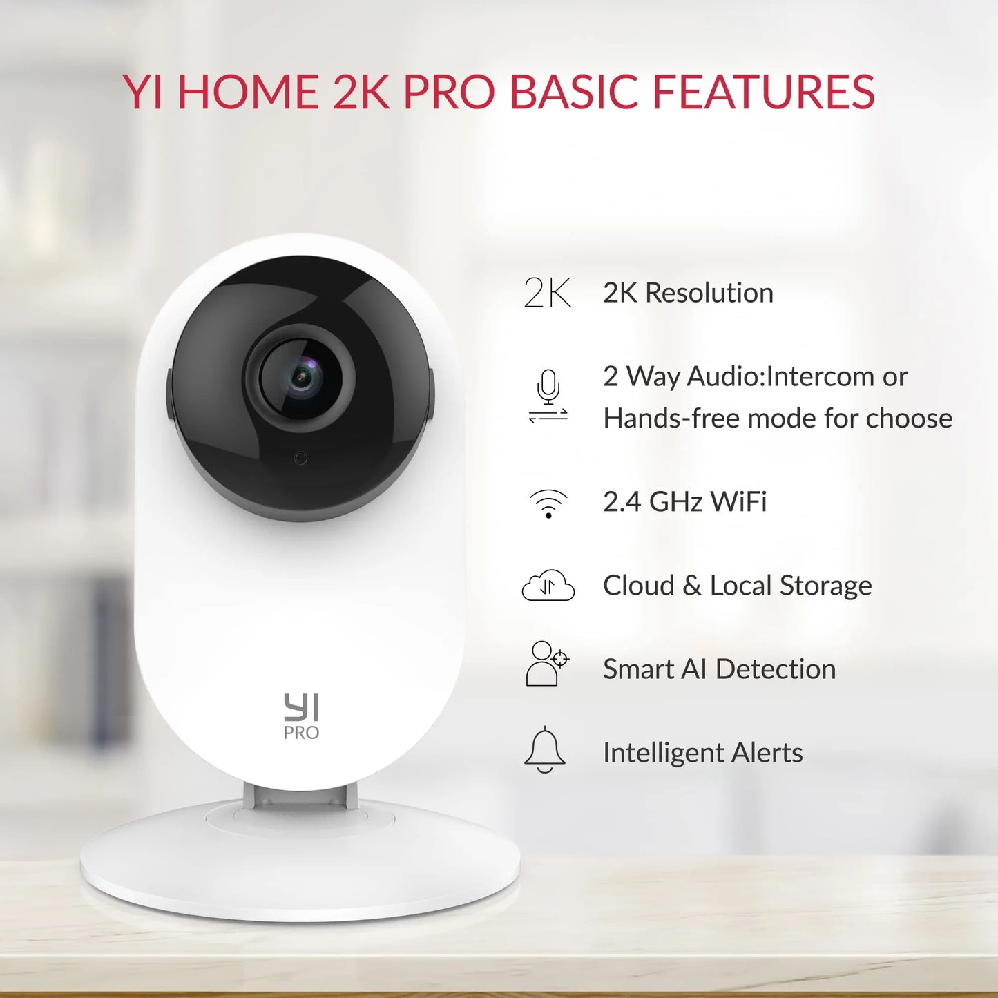 YI Pro Home 2K Wifi Surveillance Camera