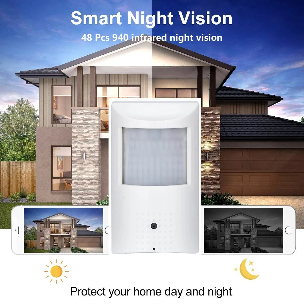 Indoor PIR WiFi Camera — 940nm Night Vision Pinhole Covert Security Camera with 2-Way Audio