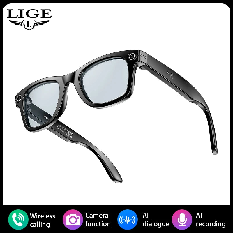 Smart Bluetooth Glasses with Camera – Video Recording, AI Translation & Photo Recognition