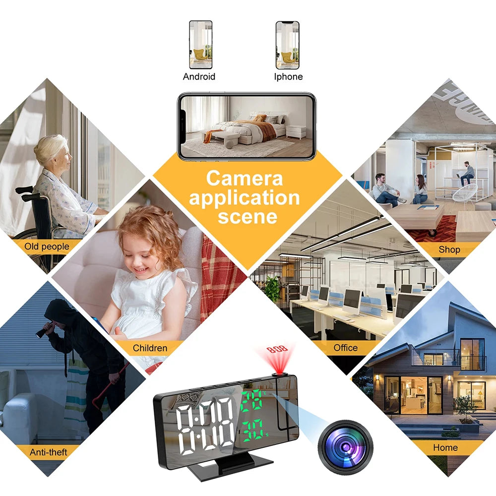 WiFi Clock Camera MW365 with Alarm Clock Function & 1080P HD Video