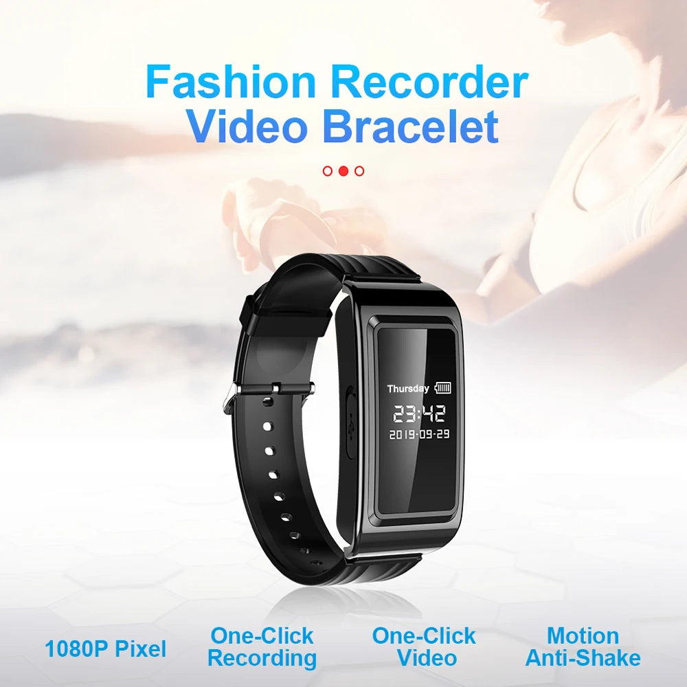 HD Mini Camera Watch with Voice Recorder & USB Flash Drive
