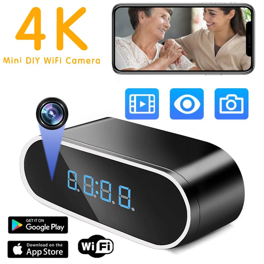 WiFi Mini Camera Clock – HD 1080P Wireless Surveillance with Night Vision & Motion Detection