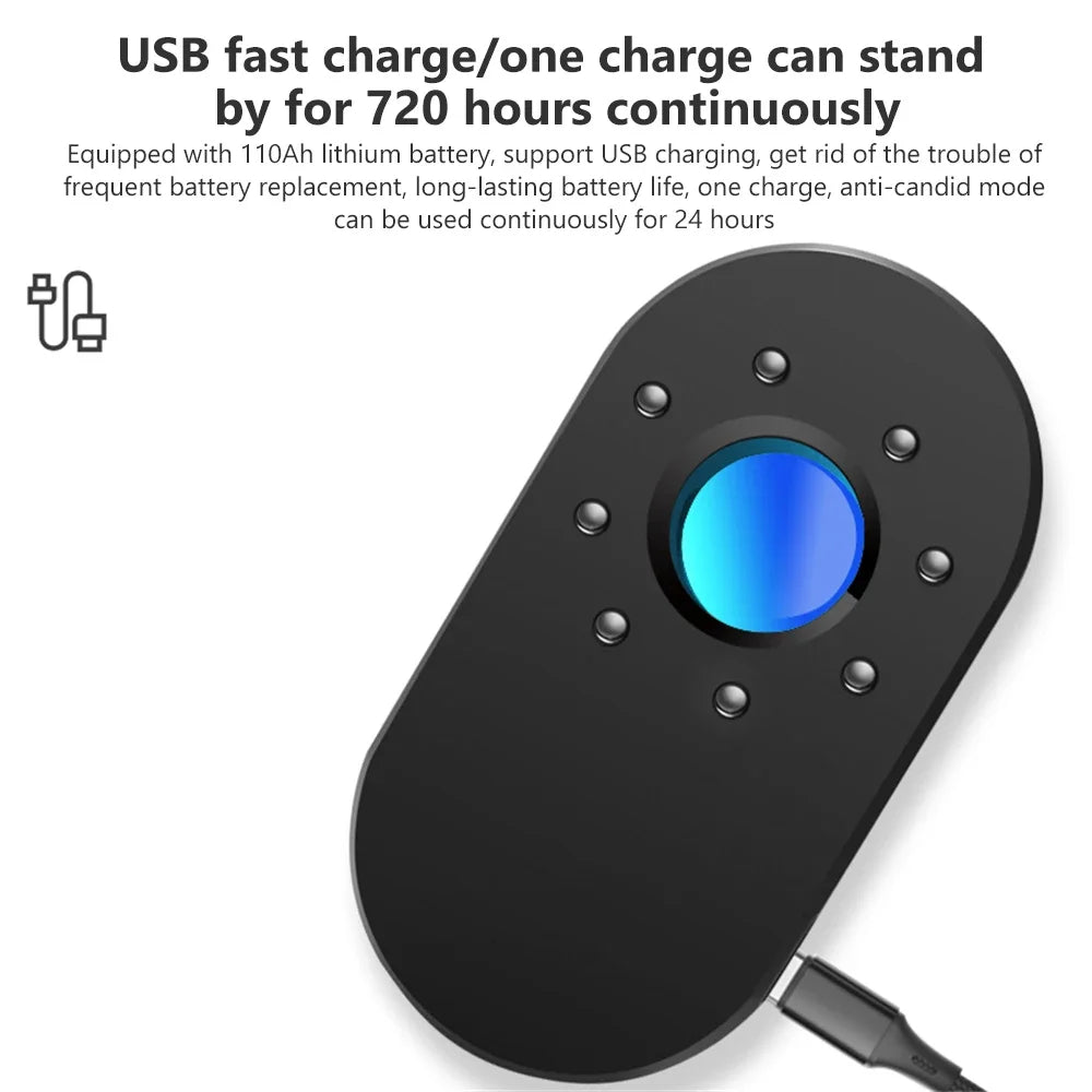 Professional Hidden Camera Detector – Infrared Sensor for Security Protection & Spy Device Detection