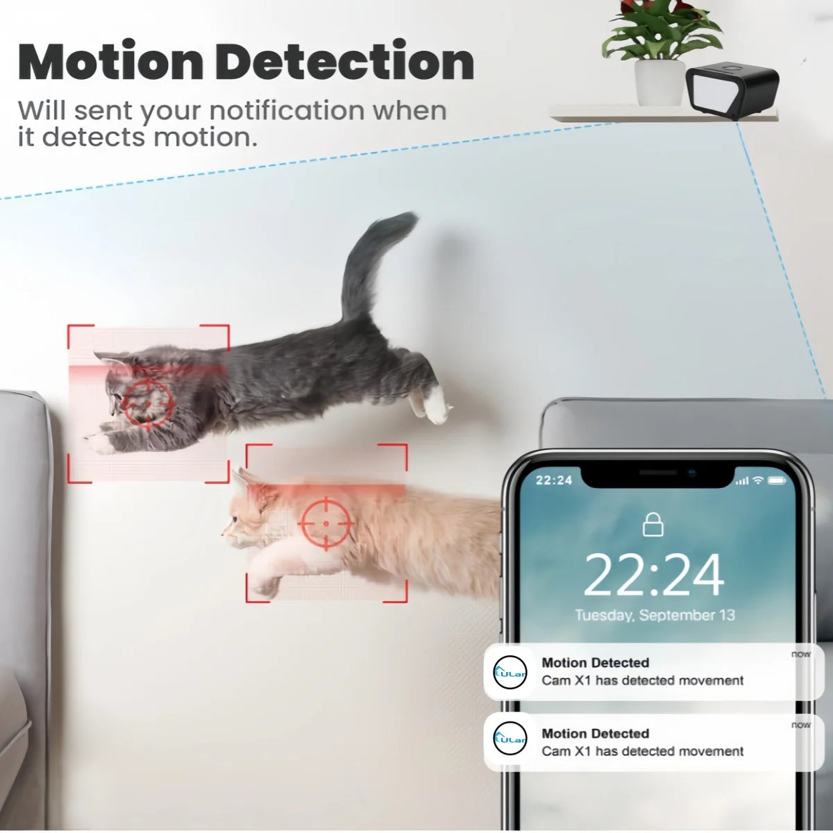 4K Alarm Clock Camera with WiFi — Wireless Charger, Baby Monitor, Motion Detection, Remote Viewing & Home Security Recording