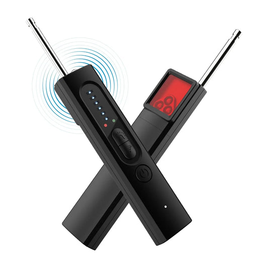 Wireless Hidden Camera & Spy Detector – Anti-Spy Bug Finder with Frequency Jammer for Office, Hotel, and Travel