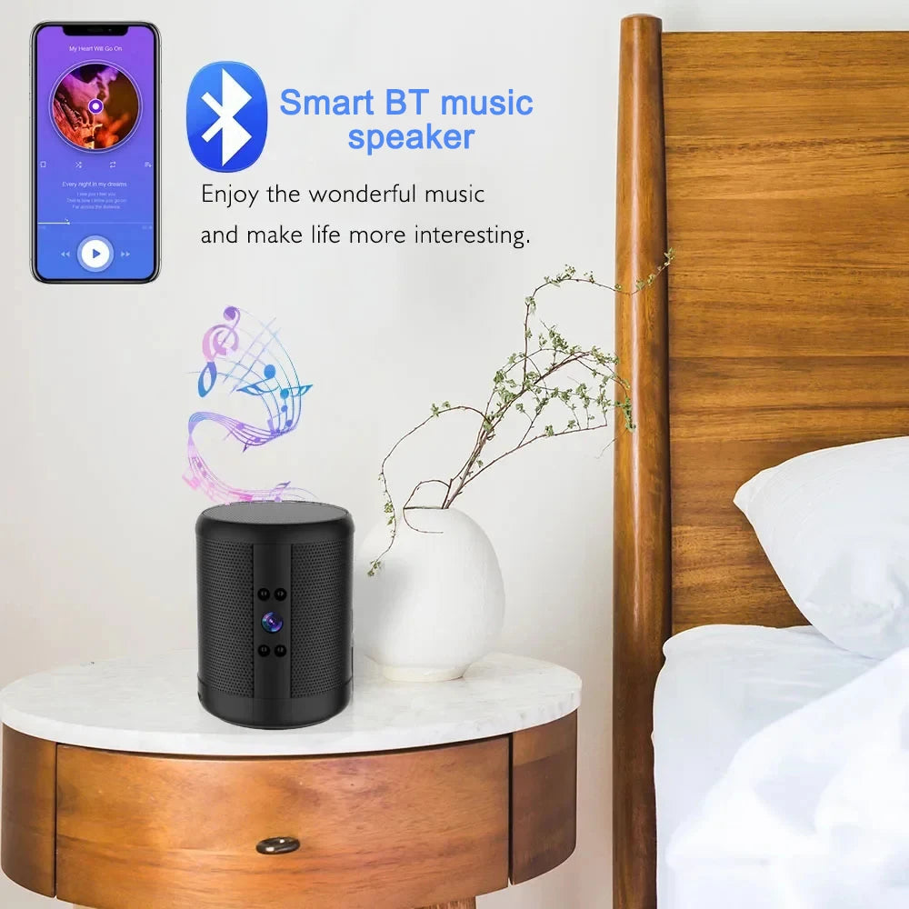 1080P HD Mini Wifi Camera Bluetooth Speaker
