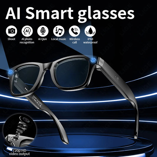 Smart Bluetooth Glasses with Camera – Video Recording, AI Translation & Photo Recognition